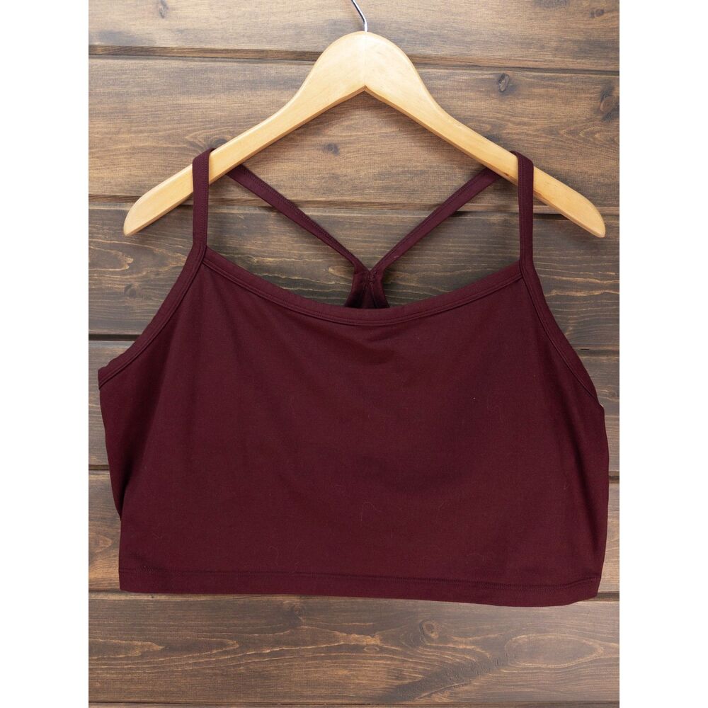 OFFLINE by Aerie The Hugger Longline Racerback Sports Bra Burgundy XXL